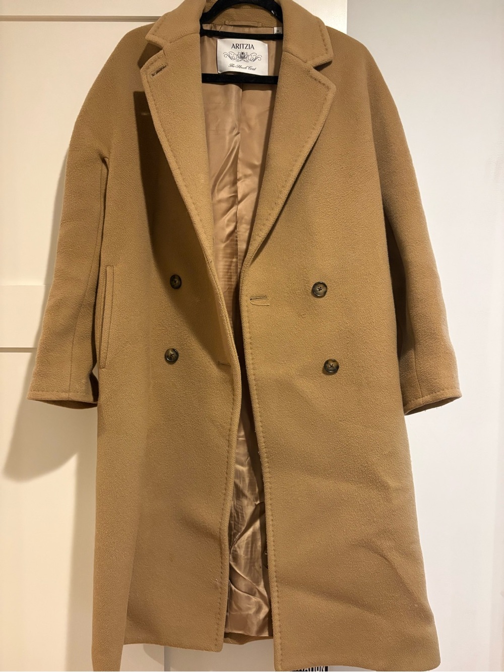 Aritzia Slouch Double-Breasted Wool Coat